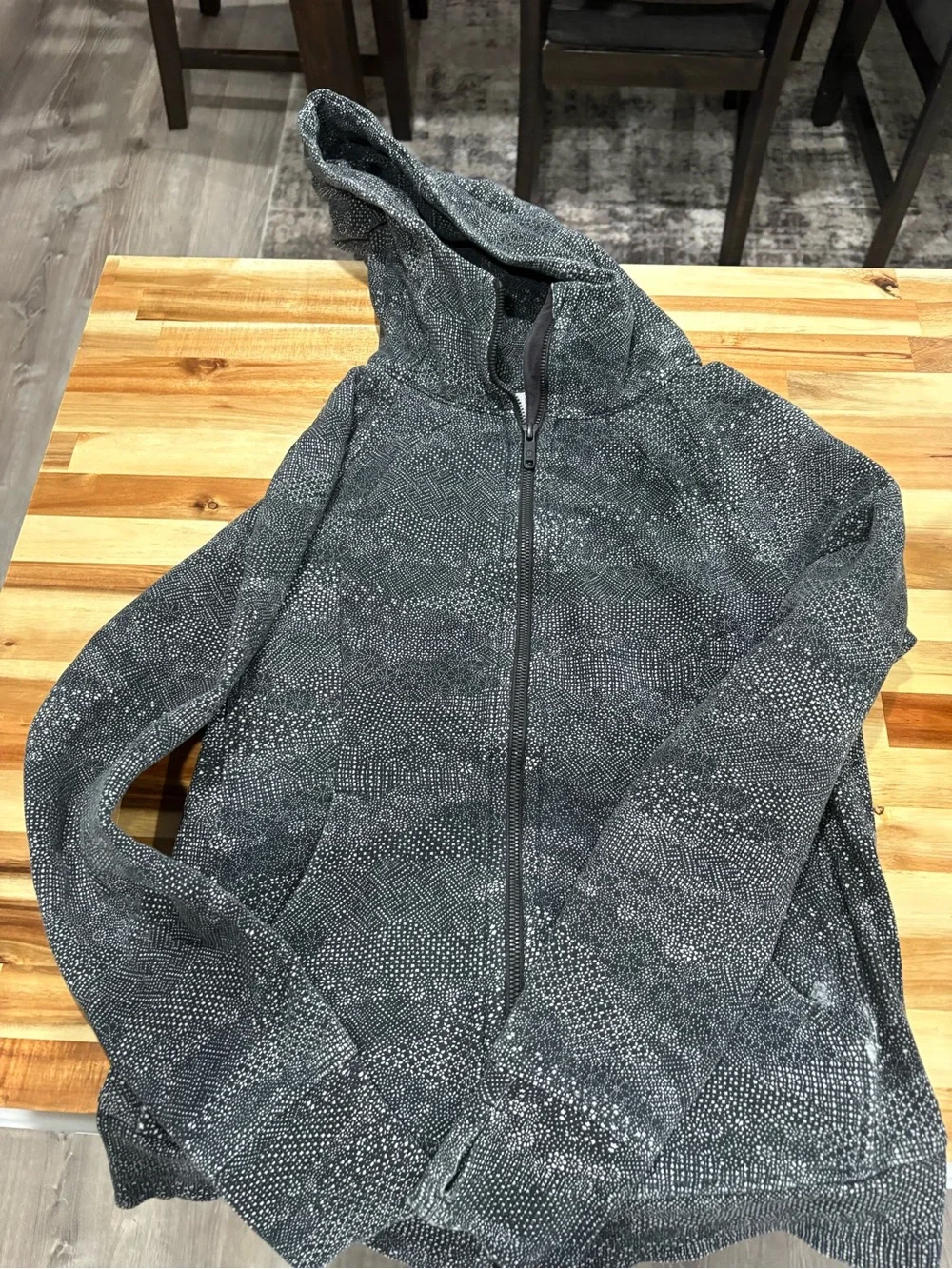 LULU SCUPA.  Women's Hooded Zip Jacket in Charcoal Gray